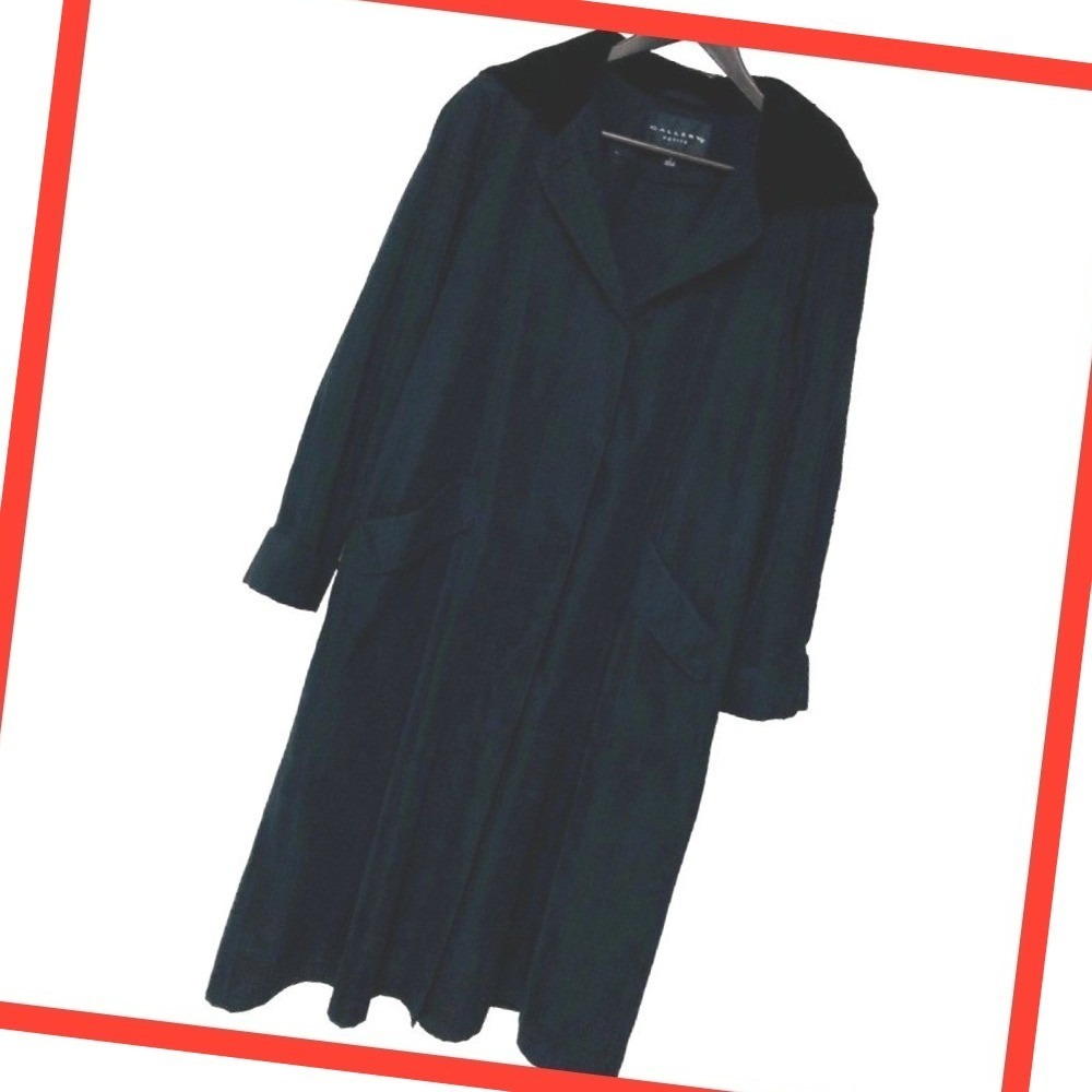 Vintage GALLERY Suede Trench Coat Minimalist Goth Witchy Women 8P Velvet Hood